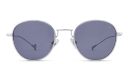 Shop Eyepetizer Alen Unisex Round Sunglasses in Silver/Blue online.