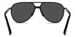 Shop Prada Linea Rossa Logo Lettering Pilot Sunglasses in Black online.