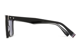 Shop Tommy Hilfiger Rectangle Sunglasses in Black online.