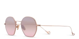 Shop Eyepetizer Triomphe Unisex Irregular Sunglasses in Rose Gold online.