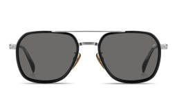 Shop DAVID BECKHAM Talisman Square Sunglasses in Black/Grey online.