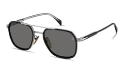 Shop DAVID BECKHAM Talisman Aviator Sunglasses in Black online.