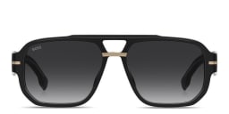 Shop Hugo Boss Aviator Sunglasses in Black online.