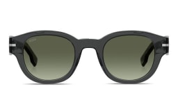 Shop Hugo Boss Square Sunglasses in Grey/Green online.