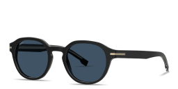 Shop Hugo Boss Logo Lettering Panthos Sunglasses in Black online.