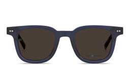 Shop Tommy Hilfiger Flag Logo Square Sunglasses in Blue online.