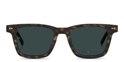Shop Tommy Hilfiger Flag Logo Rectangle Sunglasses in Havana online.