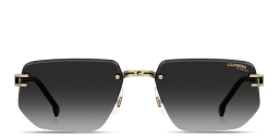 تسوق نظارات شمسية بنصف إطار غير منتظم بشعار العلامة كاريرا بلون ذهبي أونلاين.