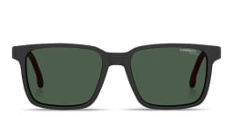 Shop Carrera Embossed Logo Rectangle Eyeglasses in Black online.