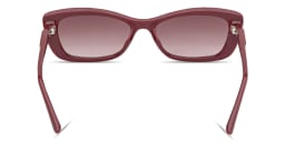 Shop Guess Embossed Logo Rectangle Sunglasses in Burgundy online.