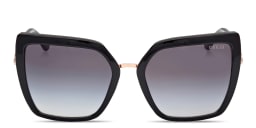 Shop Guess Oversized Cat-Eye Sunglasses in Black online.