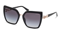 Shop Guess Oversized Cat-Eye Sunglasses in Black online.