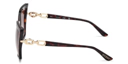 Shop Guess Oversized Cat-Eye Sunglasses in Havana online.