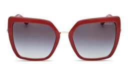 Shop Guess Oversized Cat-Eye Sunglasses in Burgundy online.