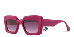 Shop Woodys Stella Limited Edition Square Sunglasses in Pink online.