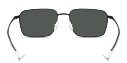 Shop Armani Exchange A|X Logo Rectangle Sunglasses in Black online.