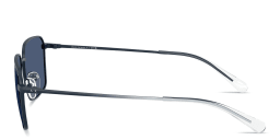 Shop Armani Exchange A|X Logo Rectangle Sunglasses in Blue online.