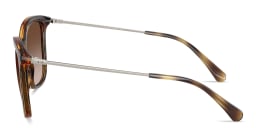 Shop Armani Exchange A|X Logo Butterfly Sunglasses in Havana online.