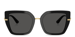 Shop Dolce & Gabbana DG Motif Butterfly Sunglasses in Black online.