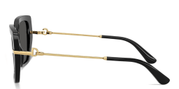 Shop Dolce & Gabbana DG Motif Butterfly Sunglasses in Black online.