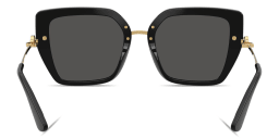 Shop Dolce & Gabbana DG Motif Butterfly Sunglasses in Black online.