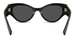 Shop Dolce & Gabbana Engraved Logo Cat-Eye Sunglasses in Black online.