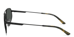 Shop Emporio Armani Modern Pilot Sunglasses in Matte Black online.
