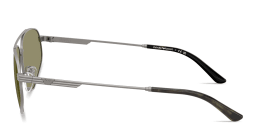 Shop Emporio Armani Modern Pilot Sunglasses in Gunmetal online.