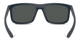 Shop Emporio Armani Essential Leisure Square Sunglasses in Matte Blue online.