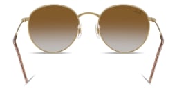 Shop Ray-Ban Round Reverse Unisex Panthos Sunglasses in Gold online.