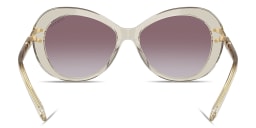 Shop Swarovski Rhinestone-Embellished Butterfly Sunglasses in Transparent Beige online.