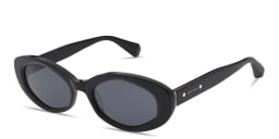 Shop ALL SAINTS Logo Signature Oval Sunglasses in Black online.