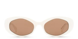 Shop ALL SAINTS Logo Signature Oval Sunglasses in Solid Cream online.