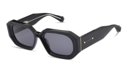 Shop ALL SAINTS Logo Signature Rectangle Sunglasses in Black online.