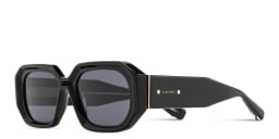 Shop ALL SAINTS Logo Signature Rectangle Sunglasses in Black online.