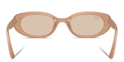 Shop Ray-Ban Embossed Logo Pillow Sunglasses in Beige online.
