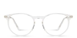 Shop TRICE Logo Round Eyeglasses in Crystal online.