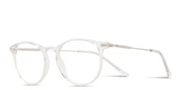 Shop TRICE Logo Round Eyeglasses in Crystal online.