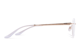 Shop TRICE Logo Rimless Cat-Eye Eyeglasses in Gold online.