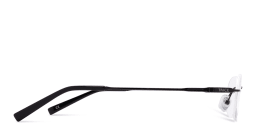 Shop TRICE Logo Rimless Oval Eyeglasses in Black online.