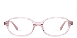 Shop TRICE Kids Rectangle Eyeglasses in Transparent Pink online.