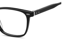 Shop Tommy Hilfiger Square Eyeglasses in Black online.
