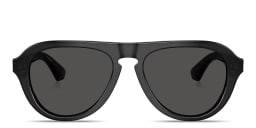 Shop BURBERRY Logo-Engraved Pilot Sunglasses in Grey online.