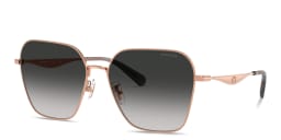 Shop Coach C'Motif Irregular Sunglasses in Rose Gold online.