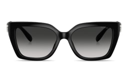 Shop Coach C'Motif Square Sunglasses in Black/Grey Gradient online.