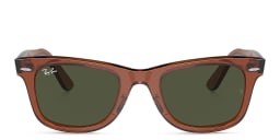 Shop Ray-Ban Wayfarer Unisex Square Sunglasses in Brown/Green online.