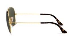Shop Ray-Ban Aviator Havana Collection Pilot Sunglasses in Gold online.