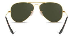 Shop Ray-Ban Aviator Havana Collection Pilot Sunglasses in Gold online.