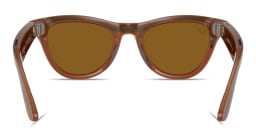 تسوق نظارات شمسية ميتا سكايلر طراز كات آي للجنسين راي بان بلون كراميل لامع أونلاين.