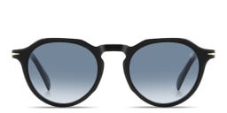 Shop DAVID BECKHAM Talisman Panthos Sunglasses in Black/Dark Blue Shaded online.